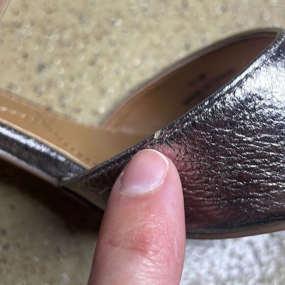 J. Reneé Soncino Metallic Kitten Heel Ankle Wrap Sandals 8.5W - Picture 10 of 13